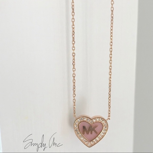 NWT authentic MK rose gold tone heart pendant - Picture 3 of 7